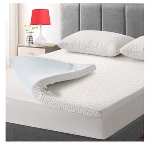 Epicord 3 inch cool gel memory foam mattress topper, removable soft fiber cover